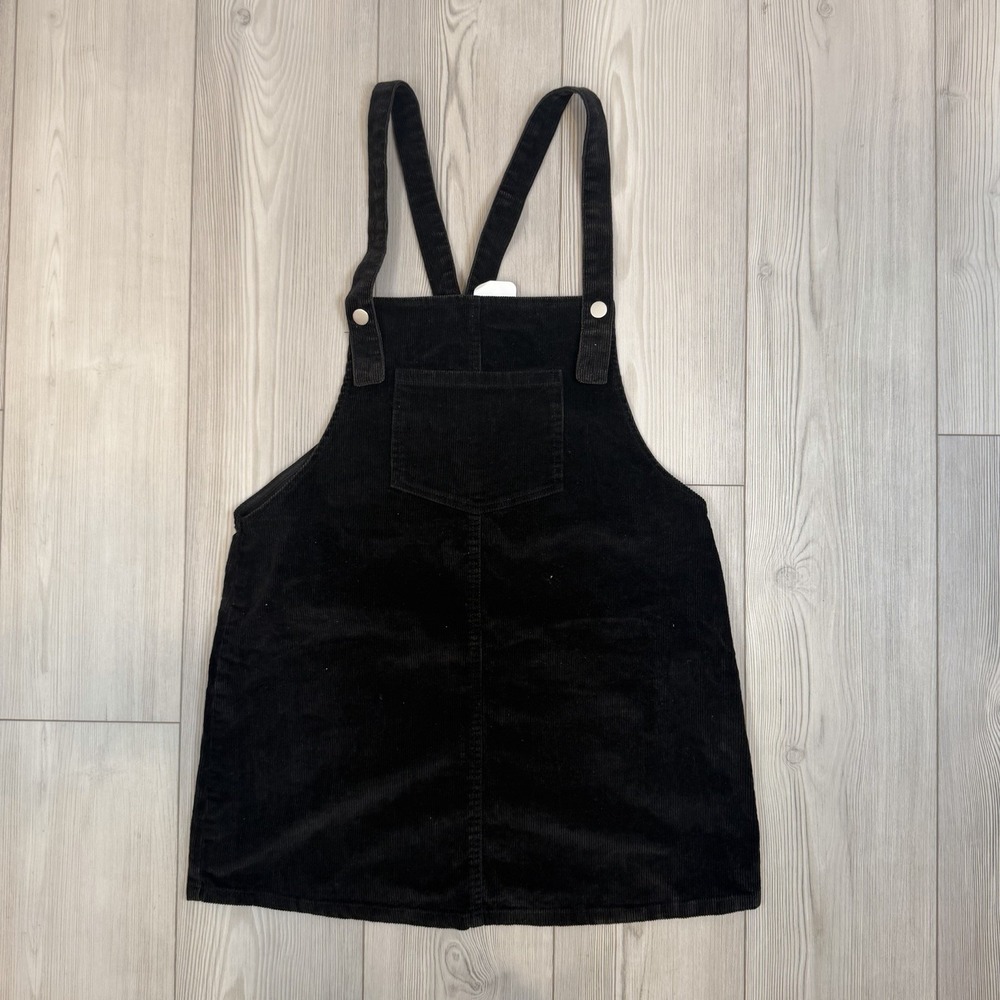 NWT Fantastic Fawn Medium Black Corduroy Overall Dress‎